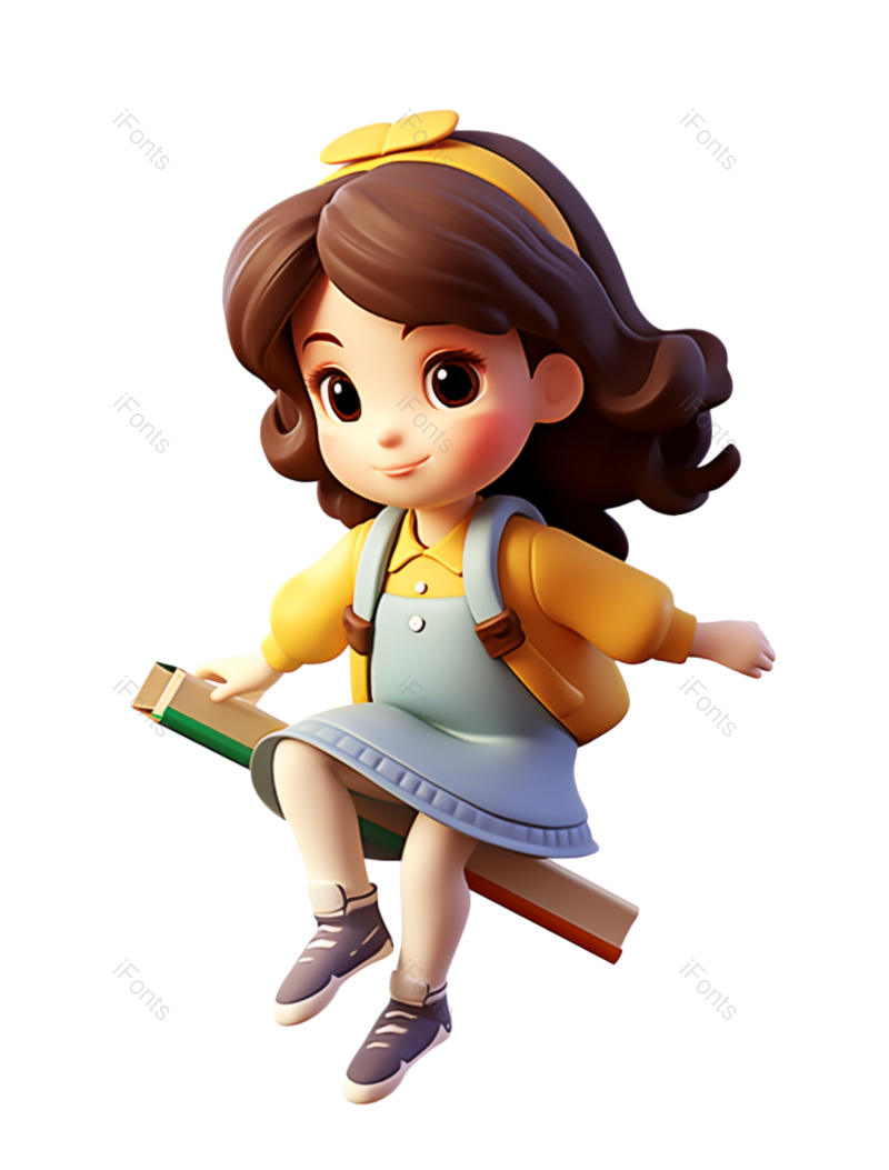 元素图片,卡通元素,立体PNG,校园免抠素材